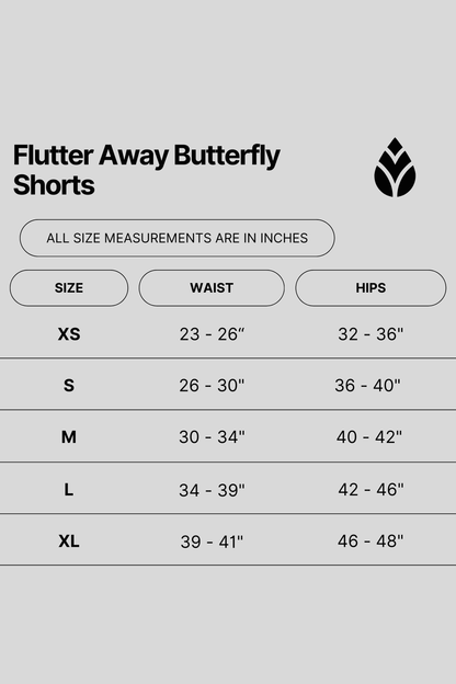 Flutter Away Butterfly Shorts - Perfect Pink