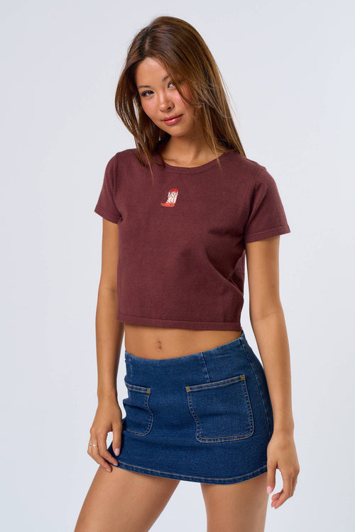 Baby Tee with Cowboy Boot Graphic
