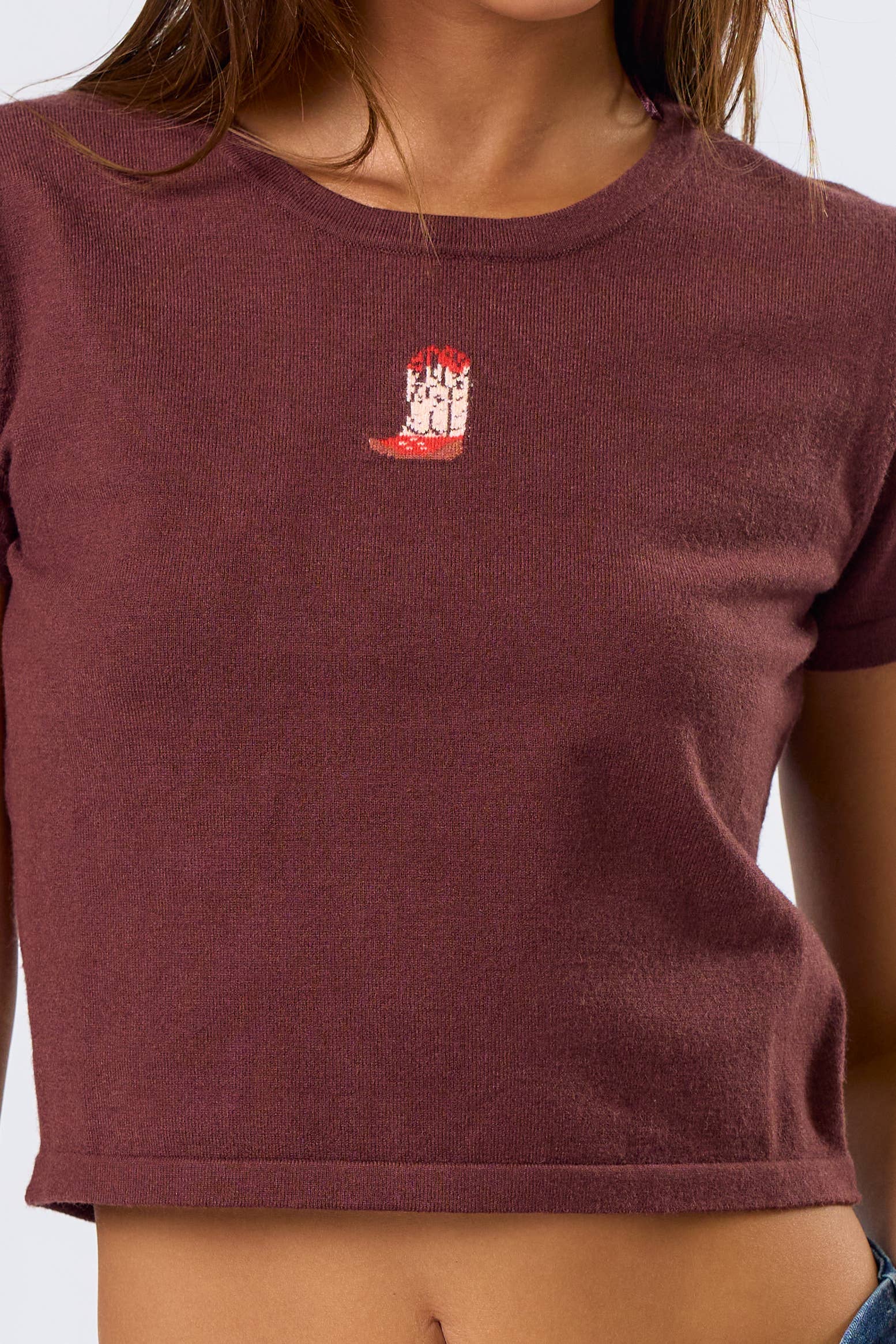 Baby Tee with Cowboy Boot Graphic