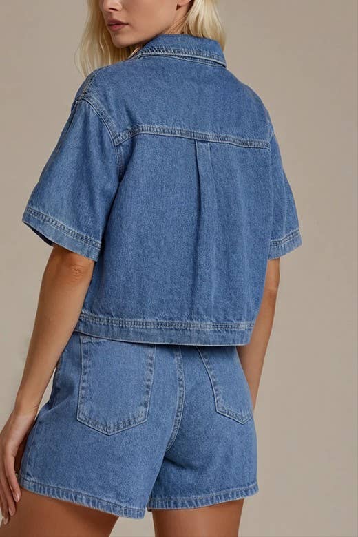 DENIM SKORT W2414PIA