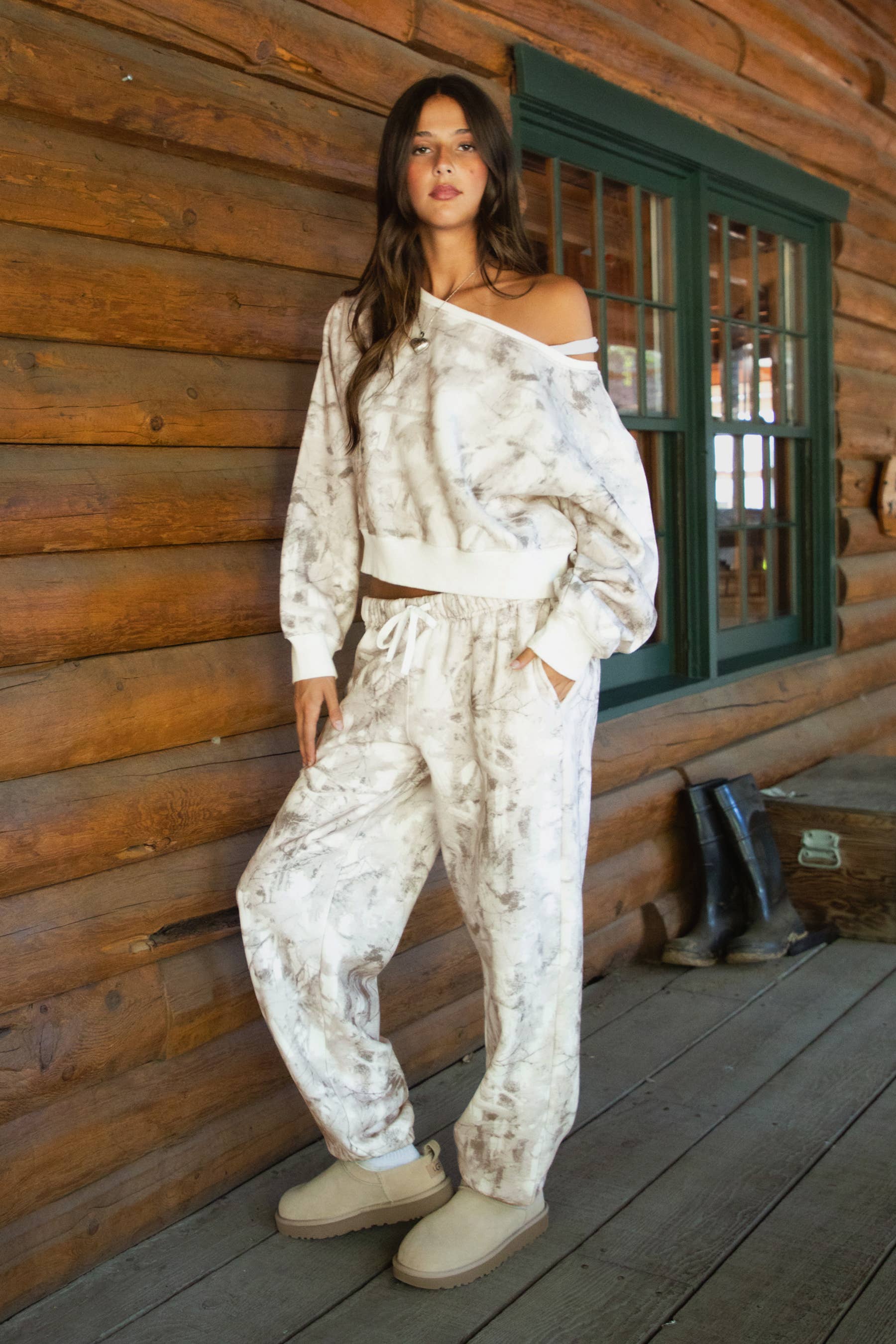 AVERY Light Woodland Camo Cloud Fleece Sweatpants Joggers